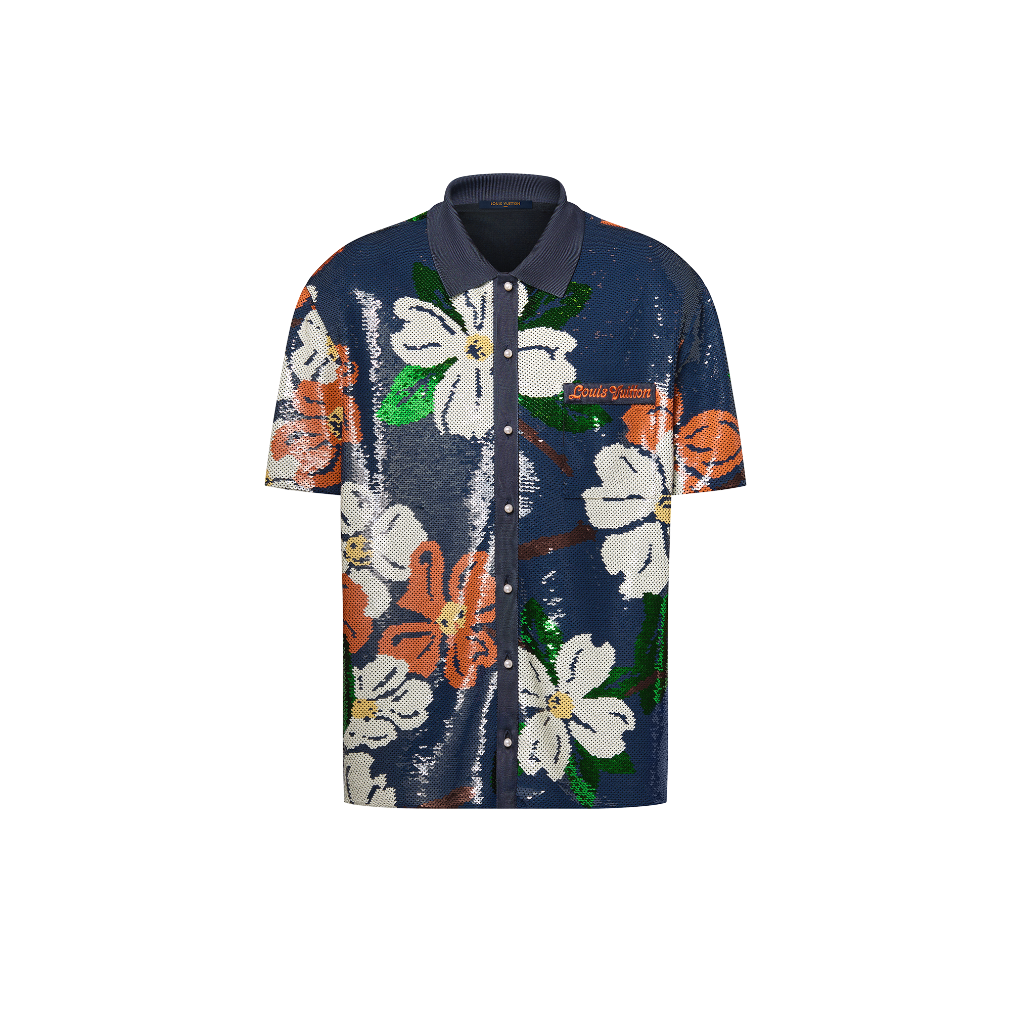 Sequin-Embroidered Short-Sleeved Shirt  in Men's Ready-to-Wear Shirts collections by Louis Vuitton (Product zoom)